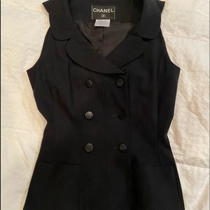 CHANEL black vest size 34